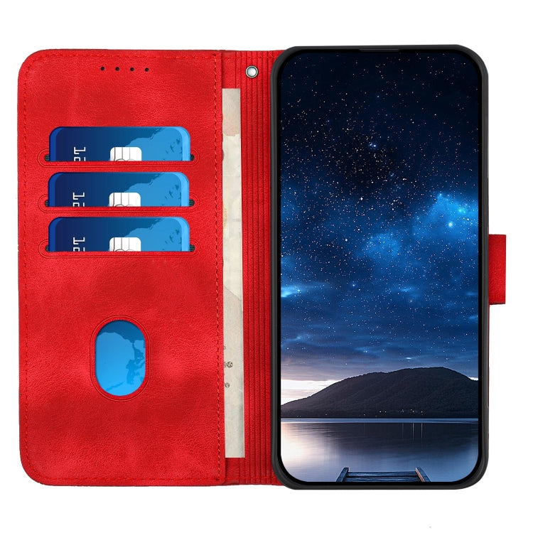For Google Pixel 9 Pro XL YX0080 Grid Butterfly Embossed Pattern Flip Leather Phone Case with Lanyard(Red) - Google Cases by PMC TechLife | Online Shopping South Africa | PMC TechLife | Buy Now Pay Later Mobicred