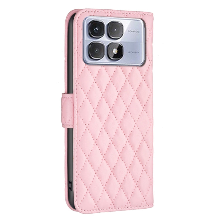 For Redmi K70 Ultra Diamond Lattice Wallet Flip Leather Phone Case(Pink) - Xiaomi Cases by PMC Jewellery | Online Shopping South Africa | PMC Jewellery | Buy Now Pay Later Mobicred