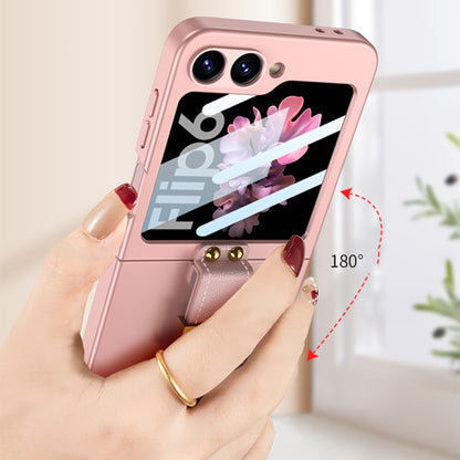 For Samsung Galaxy Z Flip6 GKK Integrated Ultra-thin Phone Case with Z Ring Holder(Pink) - Galaxy Z Flip6 5G Cases by GKK | Online Shopping South Africa | PMC Jewellery | Buy Now Pay Later Mobicred