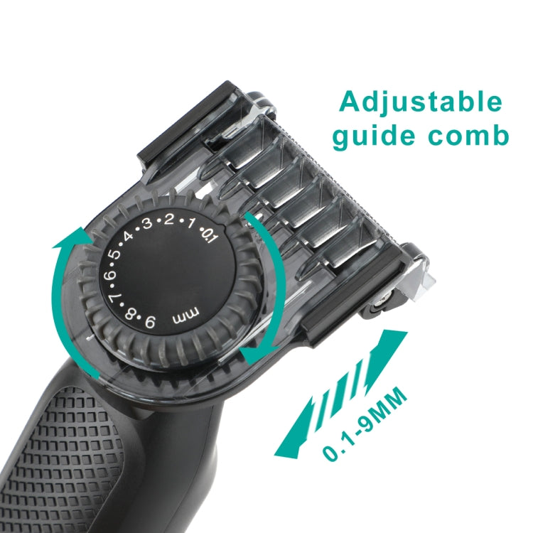 VGR V-360 5W USB Digital Display Electric T-shaped Shaver(Green) - Shavers & Accessories by VGR | Online Shopping South Africa | PMC TechLife | Buy Now Pay Later Mobicred