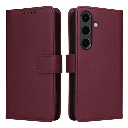 For Samsung Galaxy S25+ 5G BETOPNICE BN-005 2 in 1 Detachable Imitate Genuine Leather Phone Case(Wine Red) - Galaxy S25+ 5G Cases by BETOPNICE | Online Shopping South Africa | PMC Jewellery | Buy Now Pay Later Mobicred