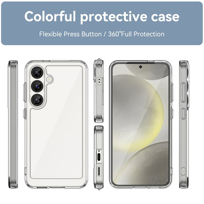 For Samsung Galaxy S25 5G Colorful Series Acrylic Hybrid TPU Phone Case(Transparent) - Galaxy S25 5G Cases by PMC Jewellery | Online Shopping South Africa | PMC Jewellery | Buy Now Pay Later Mobicred