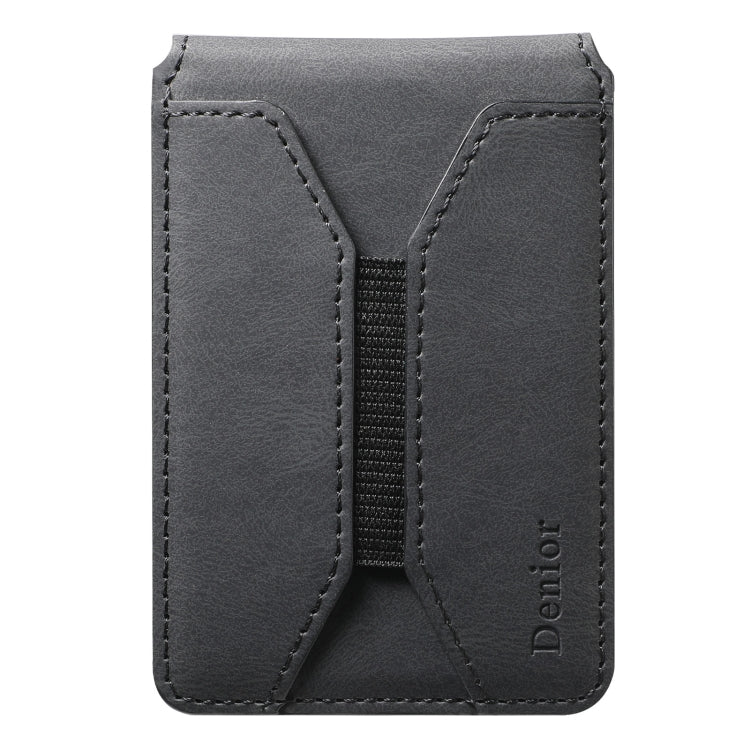 Denior V11 VV MagSafe Magnetic Phone PU Card Sleeve(Black) - Others Accessories by Denior | Online Shopping South Africa | PMC Jewellery | Buy Now Pay Later Mobicred