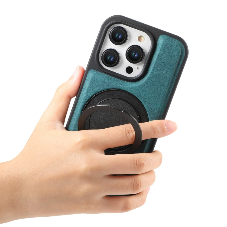 For iPhone 16 Pro Denior A14 Skin Feel Rotating Holder MagSafe Phone Case(Blue) - free shipping - PMC TechLife - Order now!