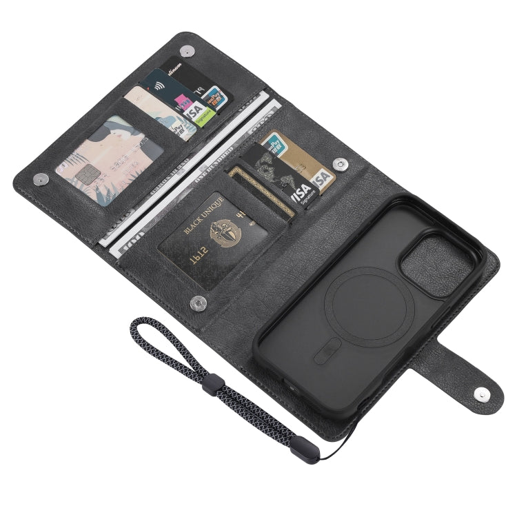 For iPhone 16 Pro ViLi GVA Series MagSafe Magnetic RFID Leather Phone Case(Black) - free shipping - PMC TechLife - Order now!