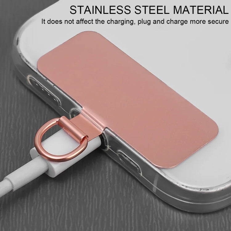 Rectangle Metal Mobile Phone Lanyard Fixing Gasket(Gold) - free shipping - PMc TechLife - Order now!