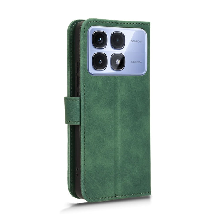 For Redmi K70 Ultra Skin Feel Magnetic Flip Leather Phone Case(Green) - Xiaomi Cases by PMC Jewellery | Online Shopping South Africa | PMC Jewellery | Buy Now Pay Later Mobicred