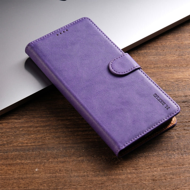 For iPhone 16 Pro N.BEKUS CSJ-P1 Solid Color Leather Phone Case(Purple) - iPhone 16 Pro Cases by N.BEKUS | Online Shopping South Africa | PMC Jewellery | Buy Now Pay Later Mobicred