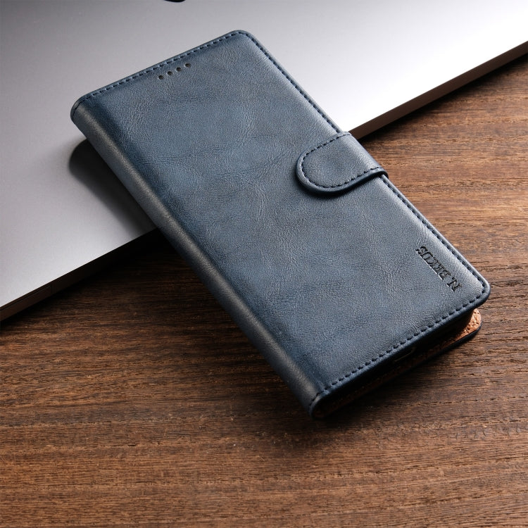 For iPhone 16e N.BEKUS CSJ-P1 Solid Color Leather Phone Case(Blue) - iPhone 16e Cases by N.BEKUS | Online Shopping South Africa | PMC TechLife | Buy Now Pay Later Mobicred