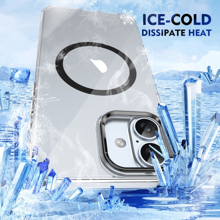 For iPhone 16 Ice Feel HD Transparent MagSafe PC Full Coverage Phone Case(Black) - iPhone 16 Cases by PMC TechLife | Online Shopping South Africa | PMC TechLife | Buy Now Pay Later Mobicred