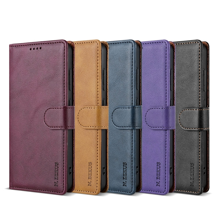 For Motorola Moto G Play 2024 N.BEKUS CSJ-P1 Solid Color Leather Phone Case(Brown) - free shipping - PMC Jewellery - Order now!