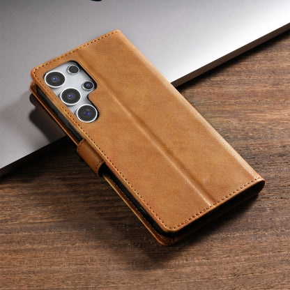 For Samsung Galaxy S24 Ultra 5G N.BEKUS CSJ-P1 Solid Color Leather Phone Case(Brown) - Galaxy S24 Ultra 5G Cases by N.BEKUS | Online Shopping South Africa | PMC Jewellery | Buy Now Pay Later Mobicred