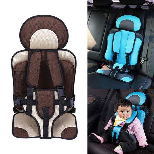 Car Portable Children Safety Seat, Size:50 x 33 x 21cm (For 0-5 Years Old)(Coffee + Beige) - Seat Accessories by PMC Jewellery | Online Shopping South Africa | PMC Jewellery | Buy Now Pay Later Mobicred