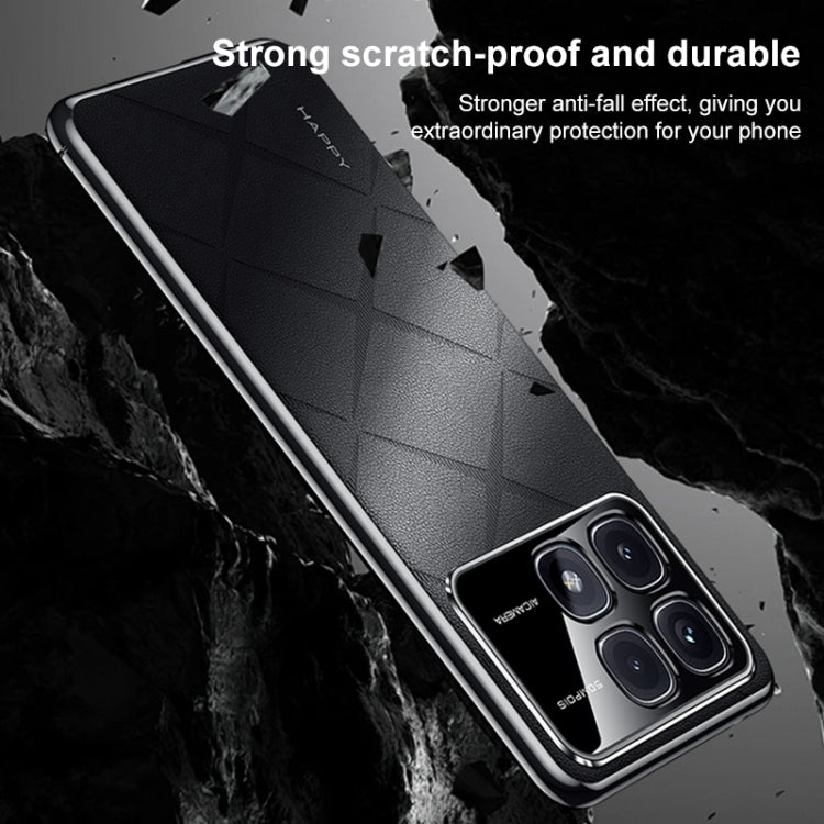 For Redmi K70 / K70 Pro Plain Leather PC Phone Case(Black) - Xiaomi Cases by PMC Jewellery | Online Shopping South Africa | PMC Jewellery | Buy Now Pay Later Mobicred