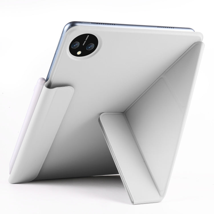 For Honor MagicPad 2 12.3 Fixed Buckle Magnetic Deformation Leather Tablet Case(Grey) - Honor by PMC TechLife | Online Shopping South Africa | PMC TechLife | Buy Now Pay Later Mobicred