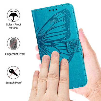 For Redmi K70 Ultra 5G Global Embossed Butterfly Leather Phone Case(Blue) - Xiaomi Cases by PMC Jewellery | Online Shopping South Africa | PMC Jewellery | Buy Now Pay Later Mobicred