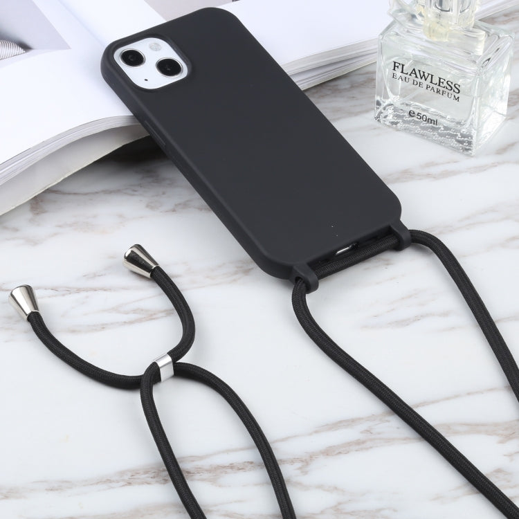 For iPhone 16 Pro Candy Colors TPU Protective Phone Case with Lanyard (Black) - iPhone 16 Pro Cases by PMC TechLife | Online Shopping South Africa | PMC TechLife | Buy Now Pay Later Mobicred
