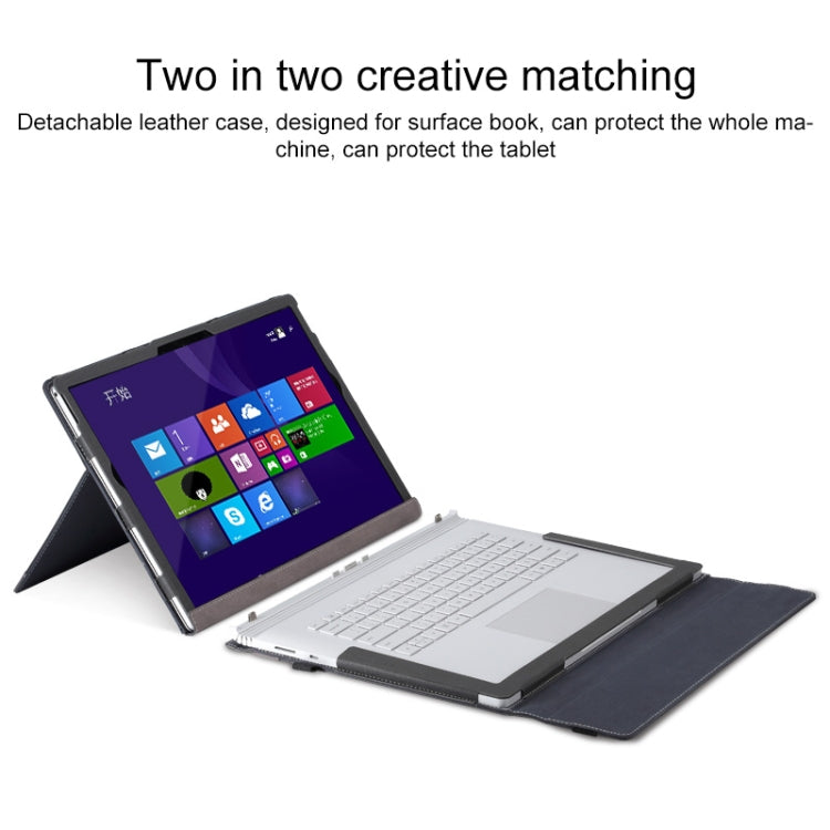 For Microsoft Surface Book 3 / 2 15 inch PU Leather Laptop Protective Case with Screen Stand(Dark Blue) - 15 inch by PMC Jewellery | Online Shopping South Africa | PMC Jewellery | Buy Now Pay Later Mobicred