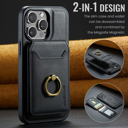 For iPhone 14 DG.MING K1 MagSafe Detachable Wallet RFID Back Cover Phone Case(Black) - iPhone 14 Cases by DG.MING | Online Shopping South Africa | PMC Jewellery | Buy Now Pay Later Mobicred