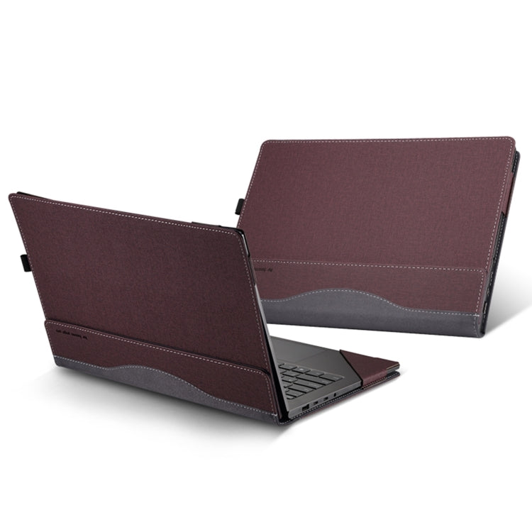 For MicroSoft Surface Laptop 15 inch Leather Laptop Shockproof Protective Case(Wine Red) - Screen & Keyboard Cover by PMC Jewellery | Online Shopping South Africa | PMC Jewellery | Buy Now Pay Later Mobicred