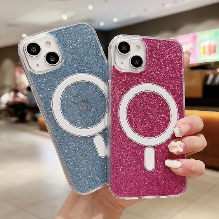 For iPhone 16 Pro Acrylic Transparent Glitter MagSafe Phone Case(Silver) - iPhone 16 Pro Cases by PMC TechLife | Online Shopping South Africa | PMC TechLife | Buy Now Pay Later Mobicred