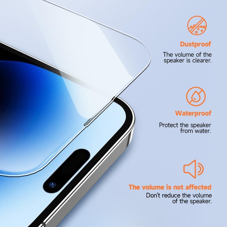 For iPhone 16 LK Easy Install HD Tempered Glass Film(Black) - iPhone 16 Tempered Glass by PMC Jewellery | Online Shopping South Africa | PMC Jewellery | Buy Now Pay Later Mobicred