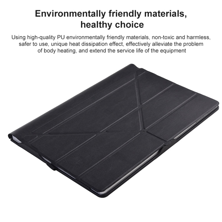 For Microsoft Surface Book 3 / 2 / 1 13.5 inch Deformation Single Screen Leather Laptop Case(Black) - Screen & Keyboard Cover by PMC Jewellery | Online Shopping South Africa | PMC Jewellery | Buy Now Pay Later Mobicred