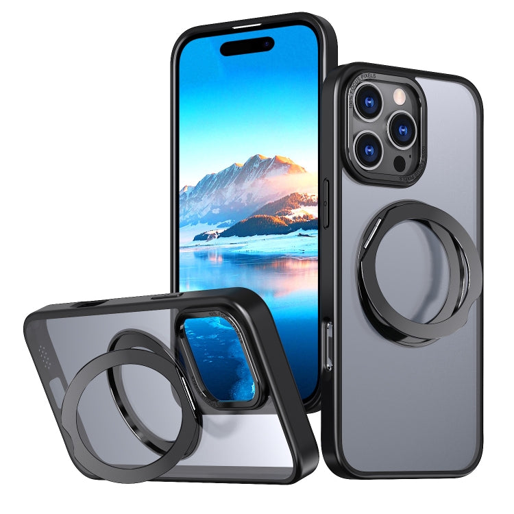 For iPhone 16 Pro Wing Series MagSafe Magnetic Ring Holder Phone Case(Black) - iPhone 16 Pro Cases by PMC Jewellery | Online Shopping South Africa | PMC Jewellery | Buy Now Pay Later Mobicred