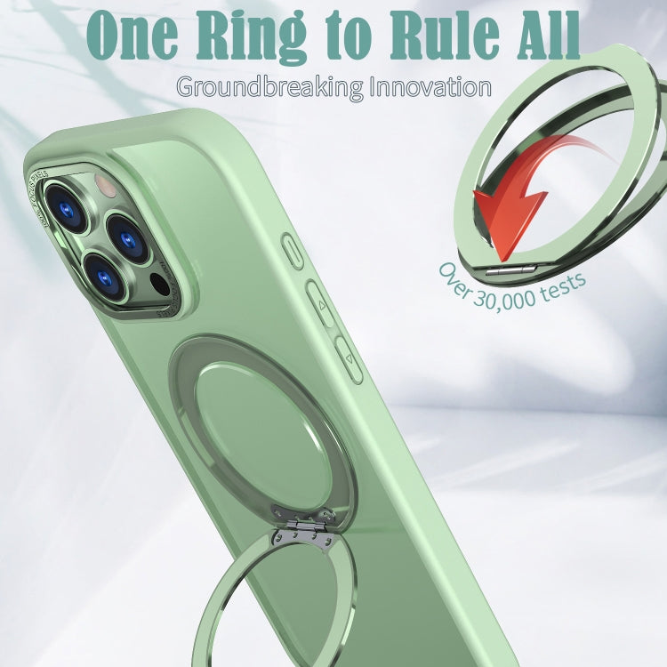 For iPhone 16 Pro Wing Series MagSafe Magnetic Ring Holder Phone Case(Avocado Green) - iPhone 16 Pro Cases by PMC Jewellery | Online Shopping South Africa | PMC Jewellery | Buy Now Pay Later Mobicred