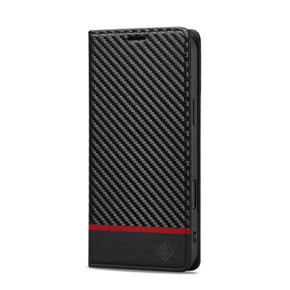 For iPhone 16 Pro LC.IMEEKE Carbon Fiber Leather Phone Case(Horizontal Black) - iPhone 16 Pro Cases by LC.IMEEKE | Online Shopping South Africa | PMC Jewellery | Buy Now Pay Later Mobicred