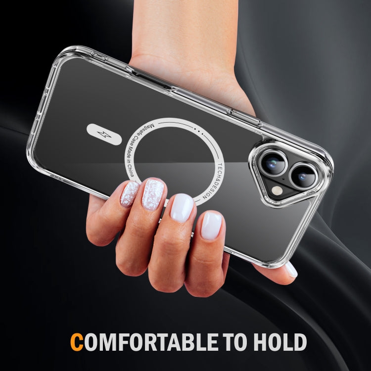 For iPhone 16 Airbag Magsafe PC Hybrid TPU Phone Case(Transparent) - iPhone 16 Cases by PMC Jewellery | Online Shopping South Africa | PMC Jewellery | Buy Now Pay Later Mobicred