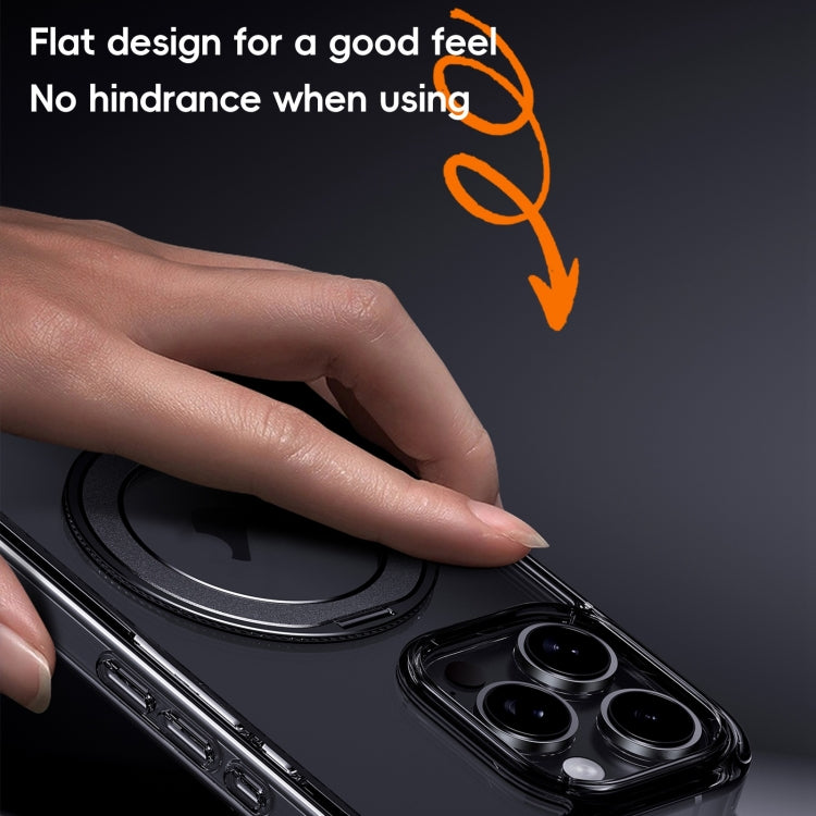 For iPhone 16 Plus Crystal Clear MagSafe Magnetic Holder Phone Case(Transparent) - free shipping - PMC Jewellery - Order now!