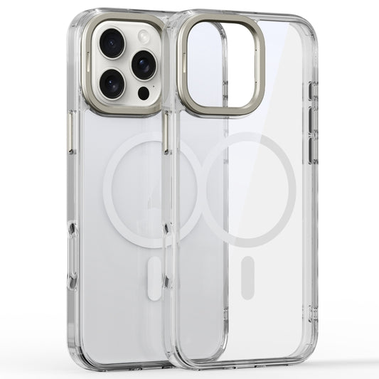 For iPhone 16 Pro Max Mirror Crystal Clear Lens Holder MagSafe Magnetic Phone Case(Transparent) - iPhone 16 Pro Max Cases by PMC Jewellery | Online Shopping South Africa | PMC Jewellery | Buy Now Pay Later Mobicred