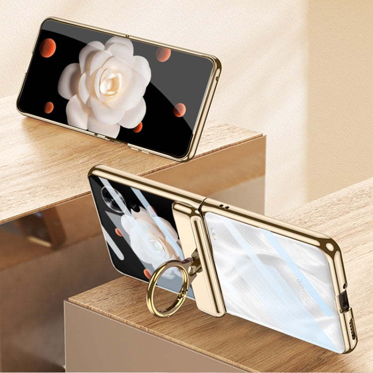 For Honor Magic V Flip GKK Integrated  Magnetic Folding Phantom Rotary Phone Case with Ring Holder(Champagne Gold) - Honor Cases by GKK | Online Shopping South Africa | PMC Jewellery | Buy Now Pay Later Mobicred