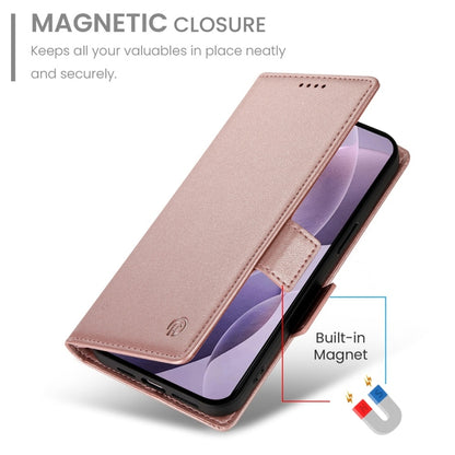 For Redmi K70 Ultra Side Buckle Magnetic Frosted Leather Phone Case(Rose Gold) - Xiaomi Cases by PMC Jewellery | Online Shopping South Africa | PMC Jewellery | Buy Now Pay Later Mobicred