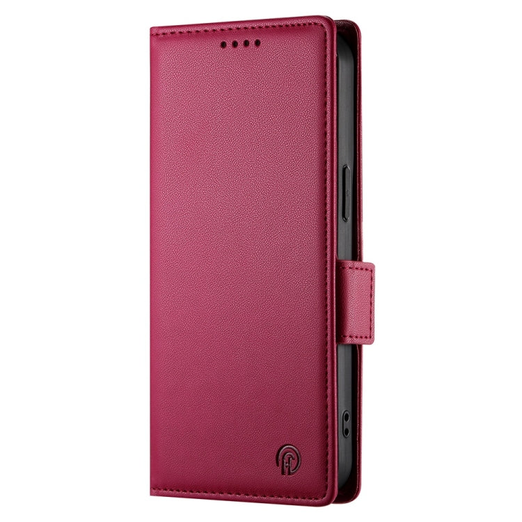 For Redmi K70 Ultra Side Buckle Magnetic Frosted Leather Phone Case(Wine Red) - Xiaomi Cases by PMC Jewellery | Online Shopping South Africa | PMC Jewellery | Buy Now Pay Later Mobicred