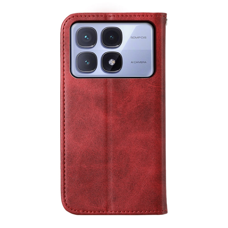 For Redmi K70 Ultra Cubic Grid Calf Texture Magnetic Leather Phone Case(Red) - Xiaomi Cases by PMC Jewellery | Online Shopping South Africa | PMC Jewellery | Buy Now Pay Later Mobicred