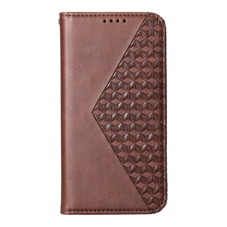 For Redmi K70 Ultra Cubic Grid Calf Texture Magnetic Leather Phone Case(Brown) - Xiaomi Cases by PMC Jewellery | Online Shopping South Africa | PMC Jewellery | Buy Now Pay Later Mobicred