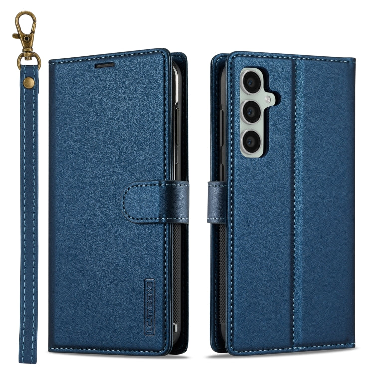 For Samsung Galaxy S23 FE 5G LC.IMEEKE L2 Series Detachable Magsafe PU Phone Case with Lanyard(Blue) - Galaxy S23 FE 5G Cases by LC.IMEEKE | Online Shopping South Africa | PMC Jewellery | Buy Now Pay Later Mobicred