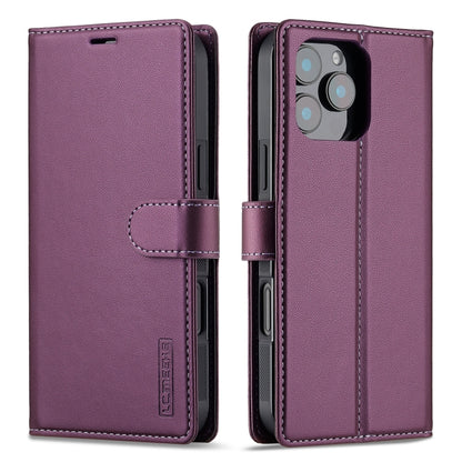 For iPhone 16 Pro Max LC.IMEEKE L2 Series Detachable Magsafe PU Phone Case with Lanyard(Purple) - iPhone 16 Pro Max Cases by LC.IMEEKE | Online Shopping South Africa | PMC Jewellery | Buy Now Pay Later Mobicred