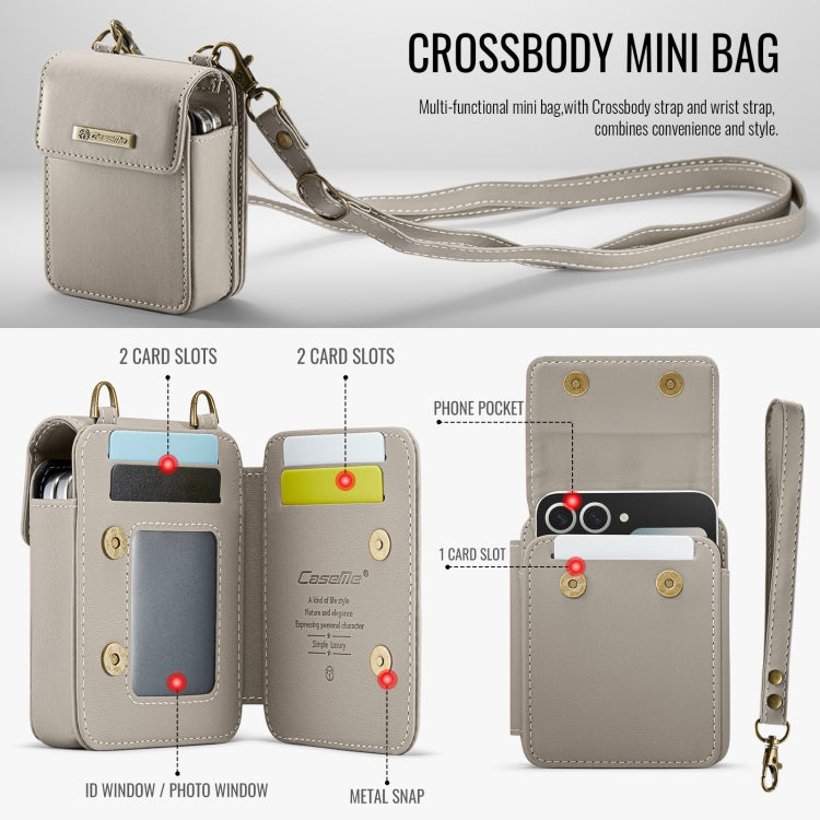 For Samsung Z Flip Series CaseMe Me50 Mini Lanyard Universal Bag(Khaki) - Galaxy Z Flip6 5G Cases by CaseMe | Online Shopping South Africa | PMC Jewellery | Buy Now Pay Later Mobicred