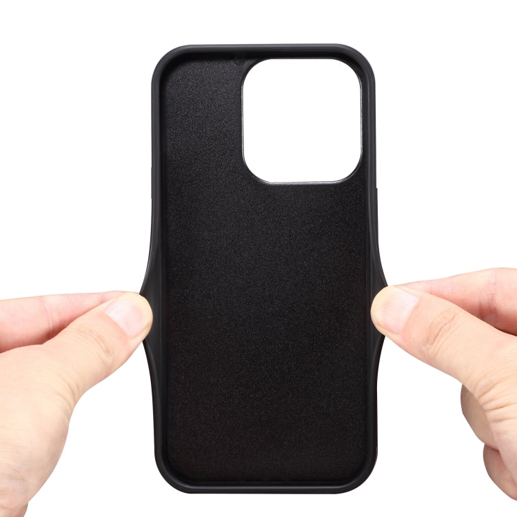 For iPhone 16 Pro Max Denior D07 DV Elastic Card Slot PU Back Cover Phone Case(Black) - iPhone 16 Pro Max Cases by Denior | Online Shopping South Africa | PMC Jewellery | Buy Now Pay Later Mobicred