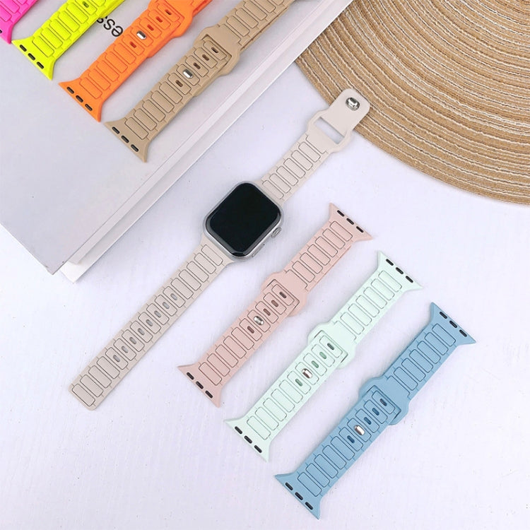 For Apple Watch SE 2023 44mm Tri-beads Loop Buckle Silicone Watch Band(Rose Red) - free shipping - PMc TechLife - Order now!