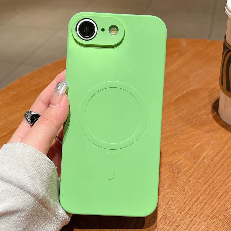 For iPhone 16e Solid Color Liquid Silicone MagSafe Magnetic Phone Case(Matcha Green) - iPhone 16e Cases by PMC TechLife | Online Shopping South Africa | PMC TechLife | Buy Now Pay Later Mobicred