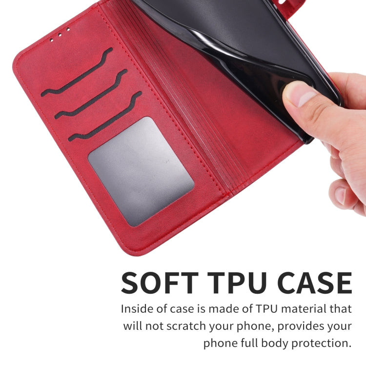 For Samsung Galaxy S25 Ultra 5G Embossed Happy Cat Pattern Flip Leather Phone Case(Red) - Galaxy S25 Ultra 5G Cases by PMC Jewellery | Online Shopping South Africa | PMC Jewellery | Buy Now Pay Later Mobicred