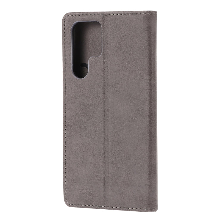 For Samsung Galaxy S25 Ultra 5G Embossed Happy Cat Pattern Flip Leather Phone Case(Grey) - Galaxy S25 Ultra 5G Cases by PMC Jewellery | Online Shopping South Africa | PMC Jewellery | Buy Now Pay Later Mobicred