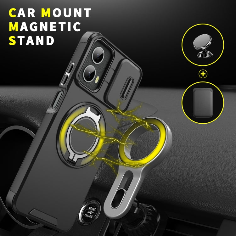 For Motorola Moto G 5G 2024 Sliding Camshield Ring Holder Phone Case(Blue) - Motorola Cases by PMC Jewellery | Online Shopping South Africa | PMC Jewellery | Buy Now Pay Later Mobicred