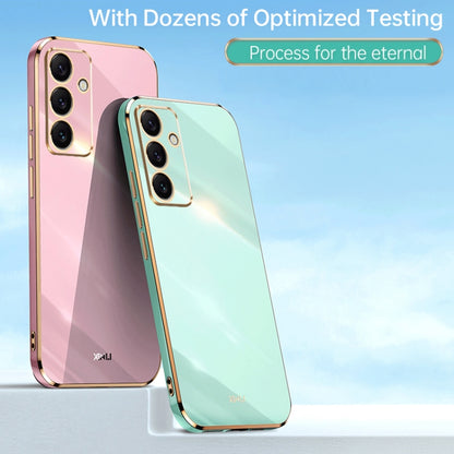 For Samsung Galaxy S24 FE 5G XINLI Straight Edge 6D Electroplate TPU Phone Case(Mint Green) - Galaxy S24 FE 5G Cases by XINLI | Online Shopping South Africa | PMC Jewellery | Buy Now Pay Later Mobicred