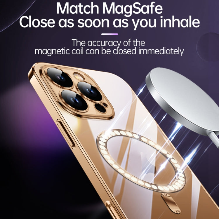 For iPhone 16 Pro SULADA MagSafe Plating TPU Shockproof Phone Soft Case(Gold) - iPhone 16 Pro Cases by SULADA | Online Shopping South Africa | PMC Jewellery | Buy Now Pay Later Mobicred