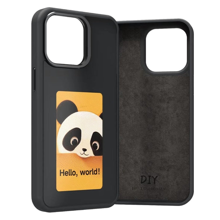 For iPhone 16 Plus Four-Color E-ink Screen NFC DIY Phone Case(Black) - iPhone 16 Plus Cases by PMC Jewellery | Online Shopping South Africa | PMC Jewellery | Buy Now Pay Later Mobicred